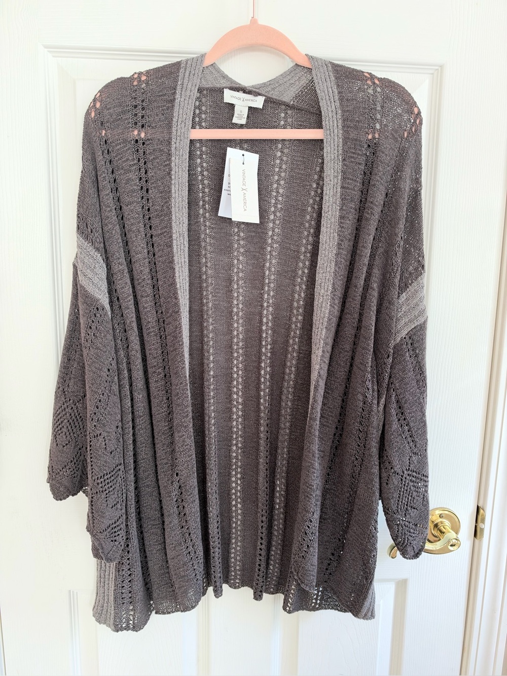 Vintage America Open Knit Cardigan